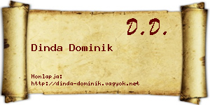 Dinda Dominik névjegykártya